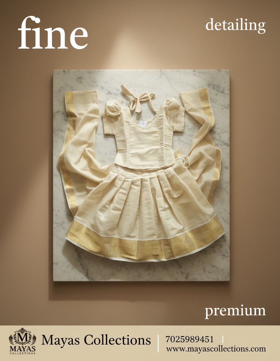 Mayas Traditional Pattupavada for Kids